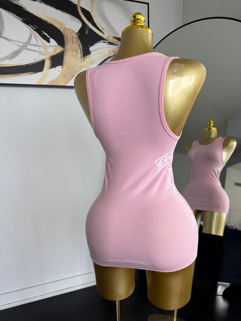 Pink Chrome Mini Dress