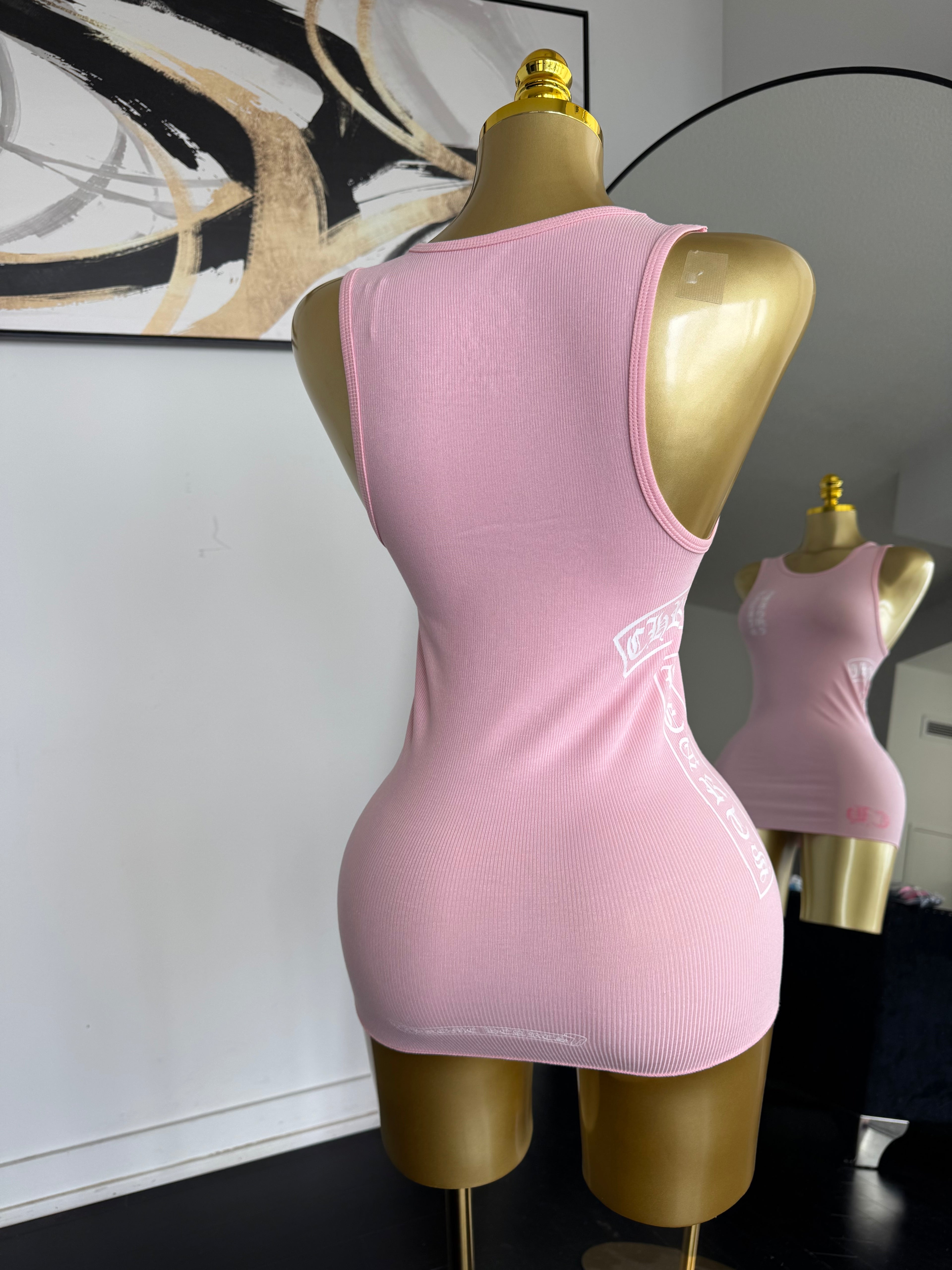 Pink Chrome Mini Dress