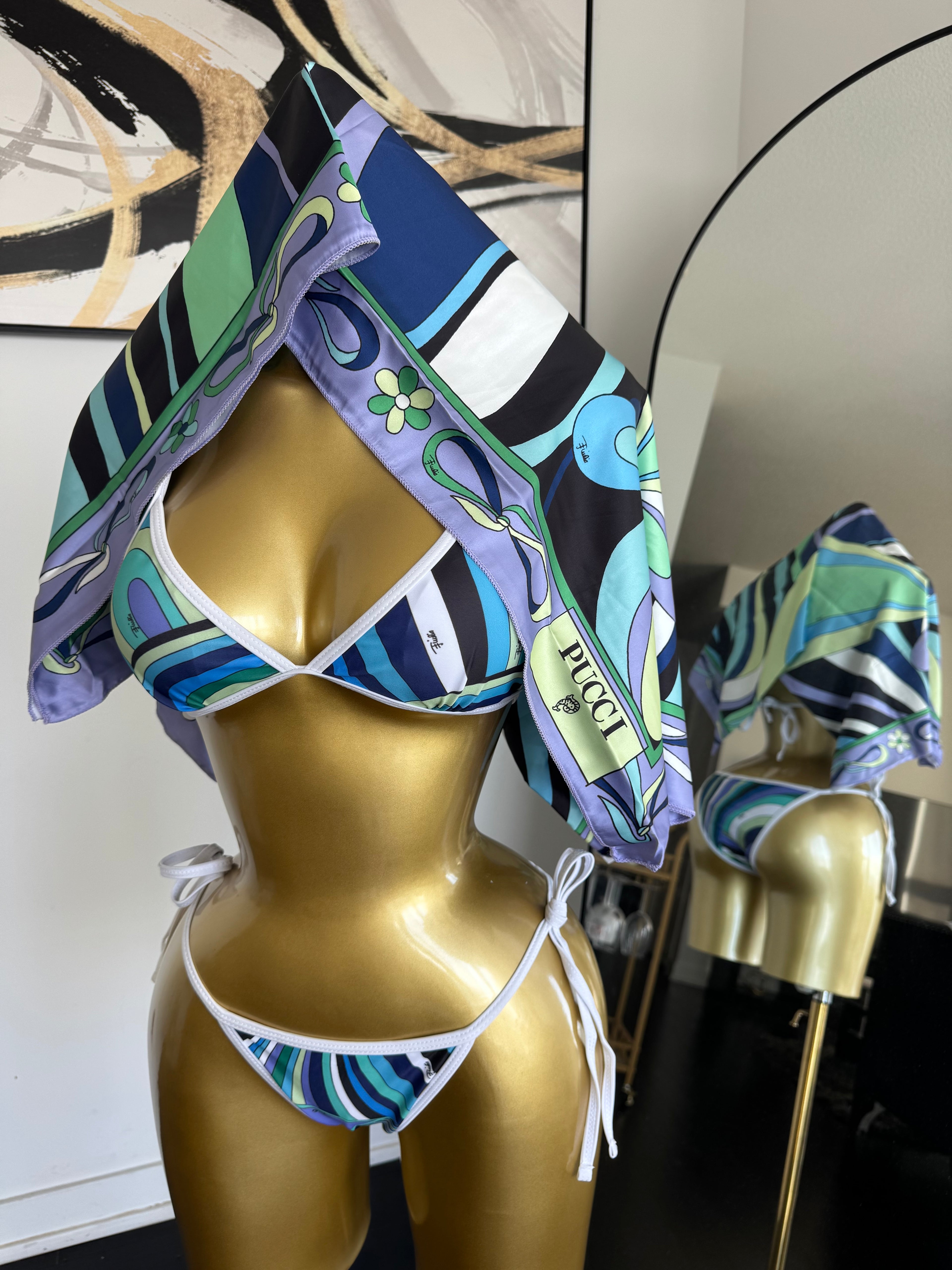 3 Piece Blue Pucci Set