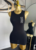 Black Chrome Mini Dress