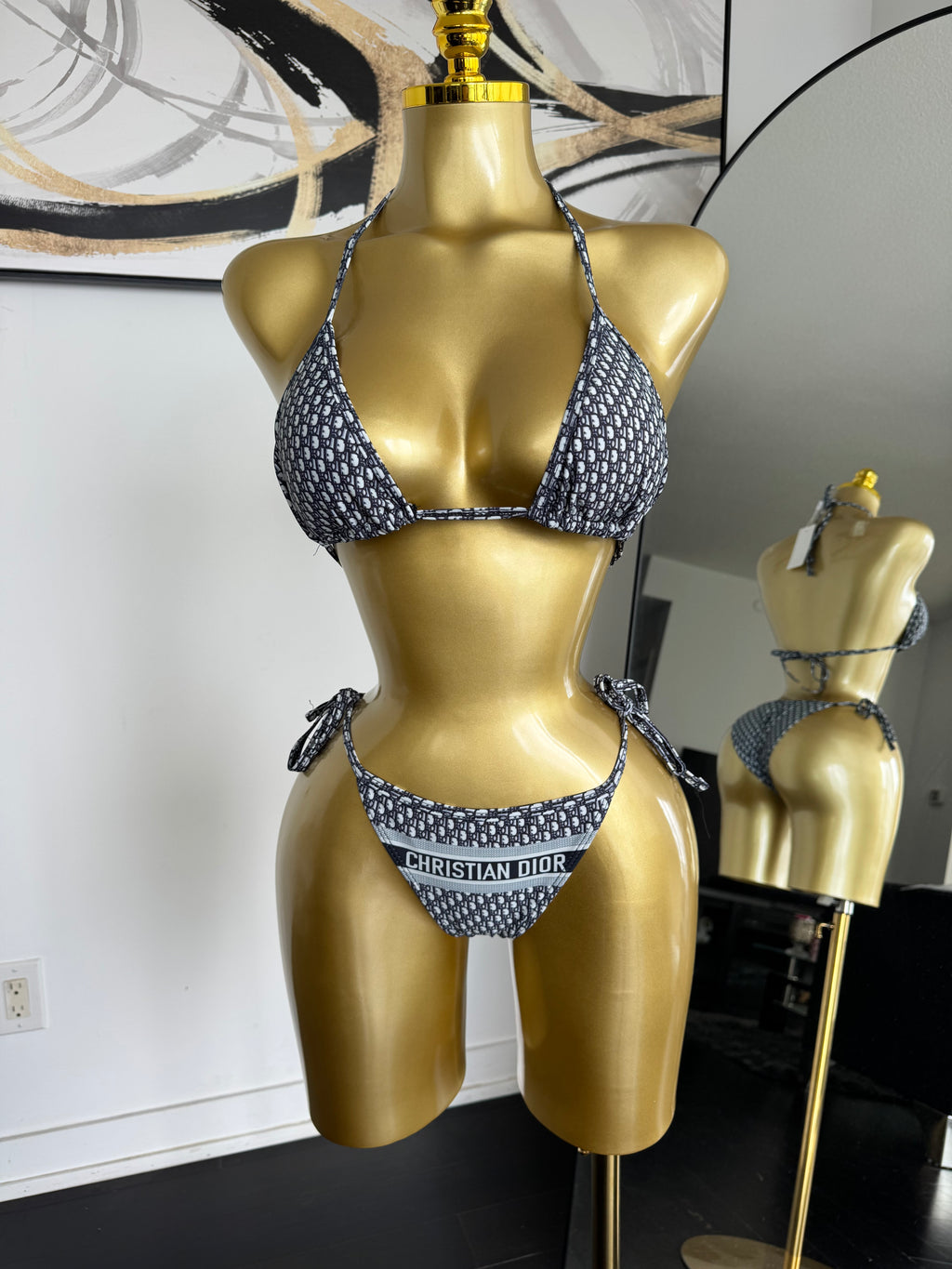 Monogram Triangle Bikini Set
