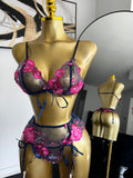 Lace spaghetti straps lingerie