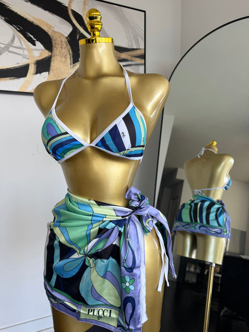 3 Piece Blue Pucci Set