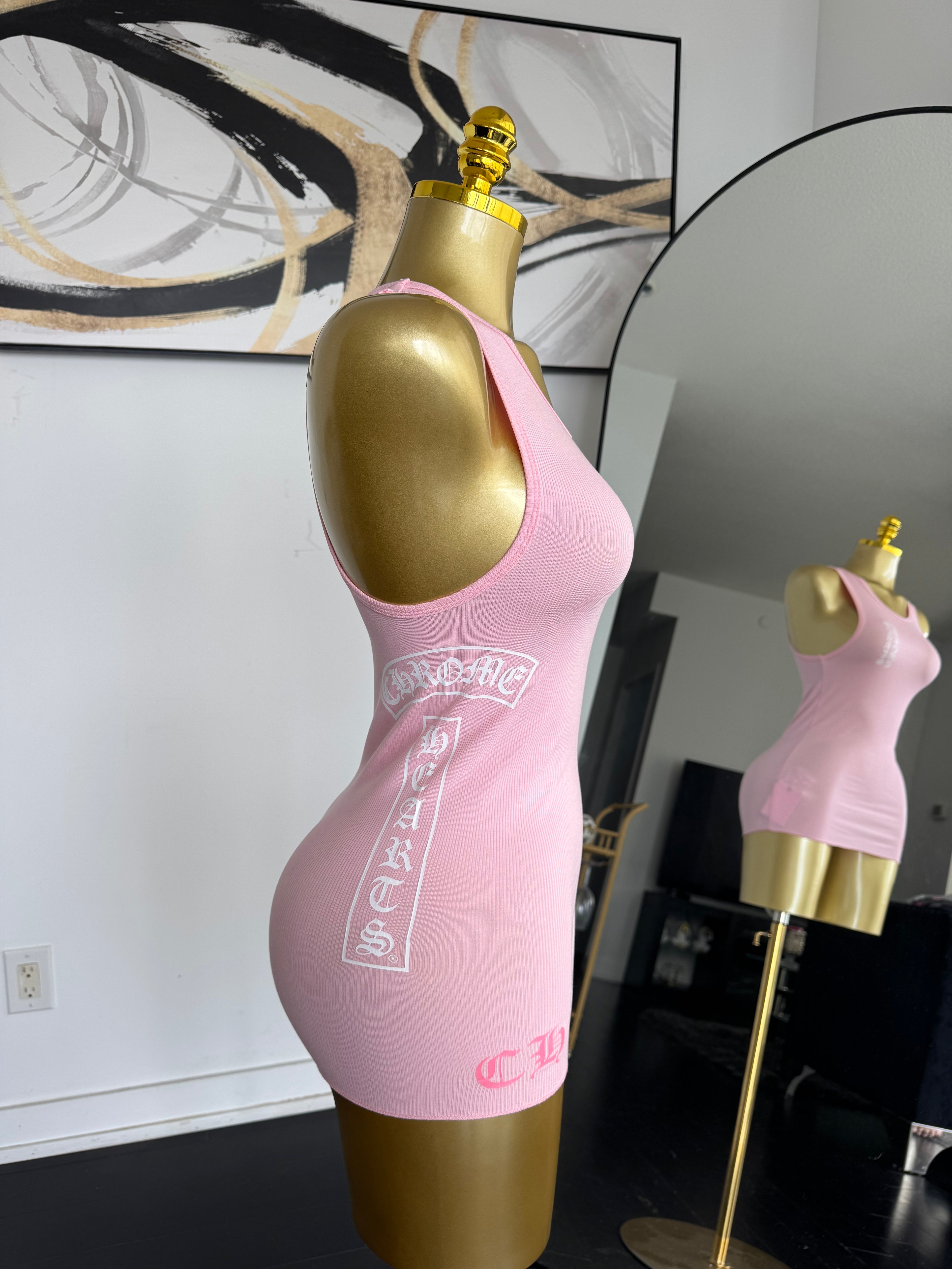 Pink Chrome Mini Dress