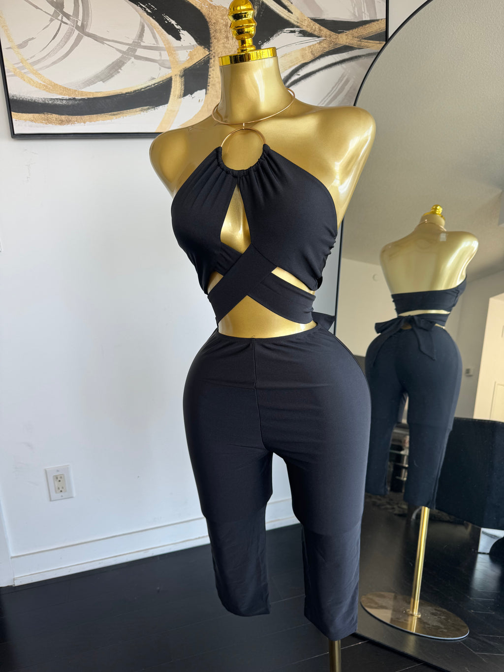 Midnight Wrap Capri Set