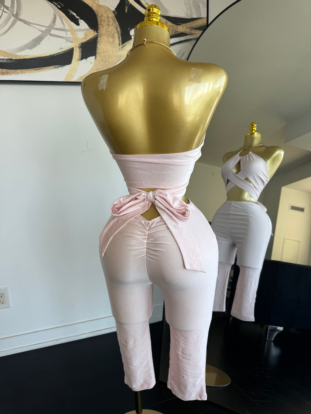 Blush Wrap Capri Set