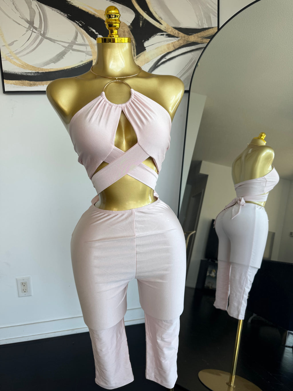 Blush Wrap Capri Set